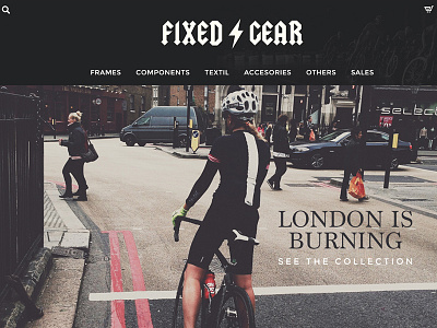 Fixed Gear - Online Store typography uiux web design