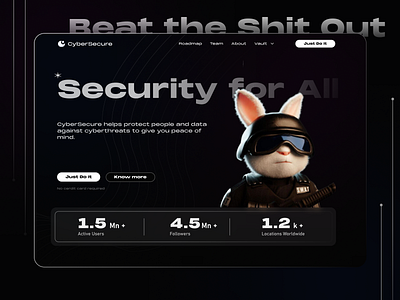 CyberSecure- Web3 Based Cybersecurity service provider. 3d app app design design lannding nft ui web web3 website website design