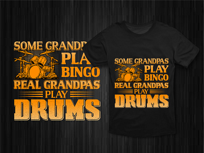 Drummer Grandpa T-shirt Design