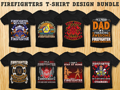 Firefighter's T-shirt Design Bundle