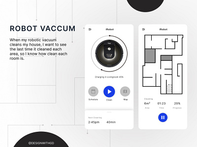 Robot Vaccum dailyui design graphic design ui ux