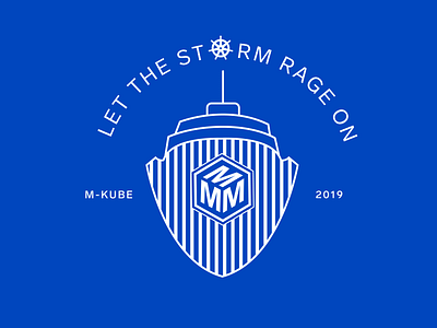 Another design for the product launch at work! 2019 illustration kubernetes lineart logo royal blue sticker t shirt design tshirt