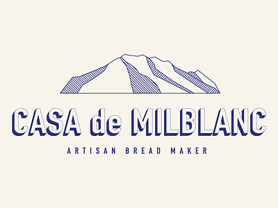 Logo for an Artisan Bread Maker bakery branding bread casa illustration logo mountain sticker sticker mule
