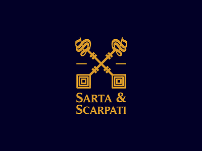 Sarta & Scarpati branding clean design flat geometric graphic design icon icons illustration illustrator lawyer legal lettermark logo logo designer logotype minimal monogram simple vector