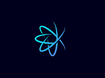 K - Atom artangent atom blue data k logo platform science