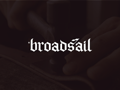 Broadsail artangent b blackletter broad flag letter logo mark monogram sail