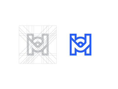 H + M artangent h hybrid icon logo m mark mobile monogram