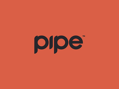 Pipe artangent branding lettering logo pipe wordmark