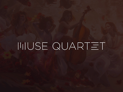 Muse Quartet Wordmark artangent cello logo mark monogram muse quartet string urban violin