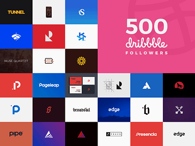 500 followers 500 community design dribbble follow followers game logo