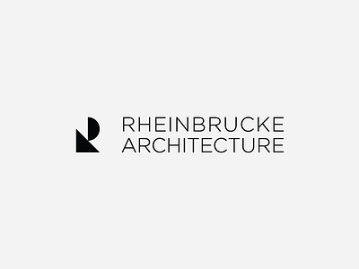 Rheinbrucke architect architecture geometric geometry icon letter logo logo design mark r