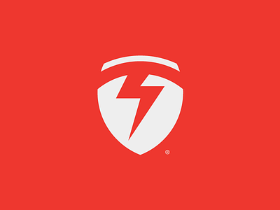 Thunder Shield artangent electricity letter lightning logo mark monogram shield t thunder