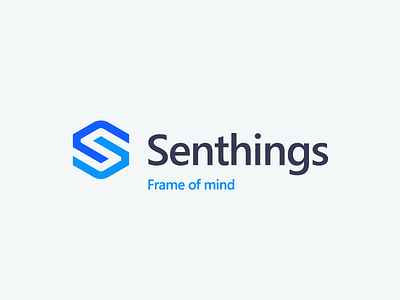 Senthings artangent cube design geometric logo sense sent things