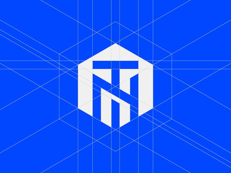 TN - Monogram cube investment design icon illustration logo vector branding flat clean graphic design illustrator logotype minimal simple icons geometric crypto crypto currency ico