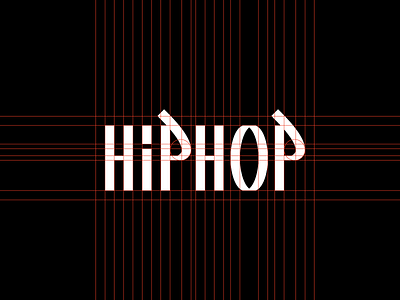 Hip Hop Wordmark branding clean culture design flat geometric graffiti hip hop illustration illustrator logo logotype minimal music rap simple street urban vector wordmark