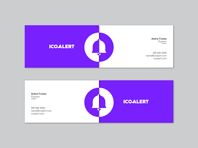 Ico Alert Business Cards alert app branding business card clean crypto crypto currency design flat geometric ico icon icons illustration illustrator logotype minimal simple throwback vector