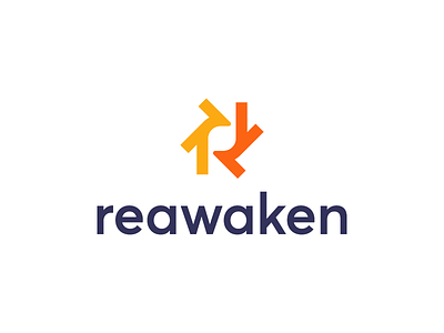 Reawaken Media Logo Design awaken awaken design branding branding and identity clean eye flat geometric icon icons illustrastor illustration lettermark logo logotype media minimal simple vector video