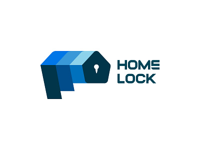 Home lock 3d logo abstract brand design branding concept custom logo design graphic design home home lock home security identity illustration lock logo modern monogram nft real estate vector