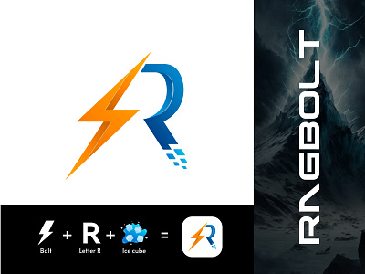 Letter R + Bolt logo