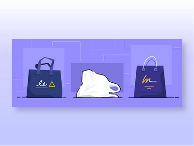 Retail renaissance bags banner design ecommerce illustration marketing retail shopify