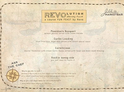 REVOlution menu placemat brunch design food menu placemat print restaurant vector