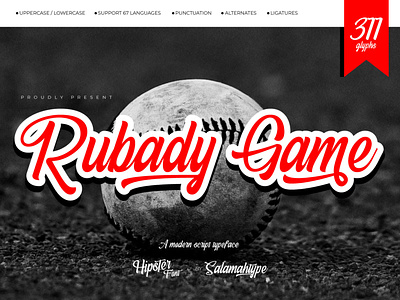 Rubady Game Script Font branding creative design font font design free fonts graphic design logo products script script font sports stylish font type typeface typography ui
