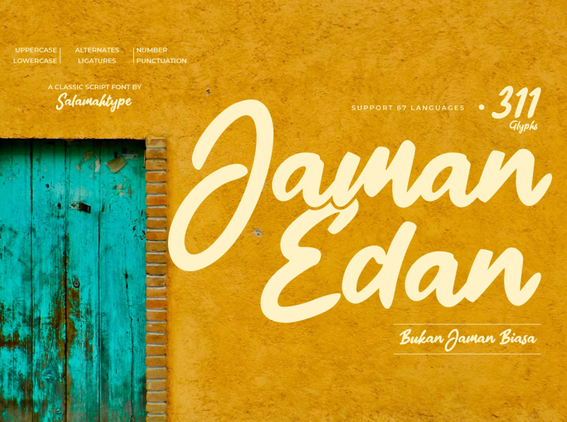 Jaman Edan Script Font by Salamahtype on Dribbble