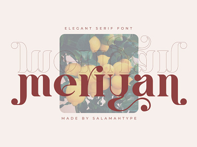 Meriyan - Display Serif Font branding font creative design display font display serif font font design fonts free graphic logo font serif font typeface