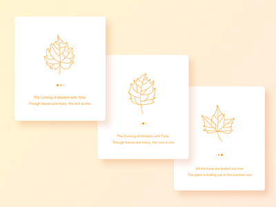 Leaf introduction page design
