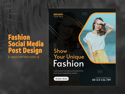 Fashion Social Media Post Template Design discount