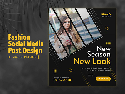 Fashion Social Media Post Template Design discount