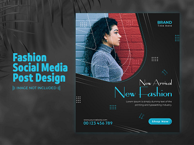 Fashion Social Media Post Template Design discount