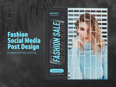 Fashion Social Media Post Template Design discount