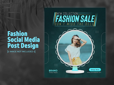 Fashion Social Media Post Template Design discount