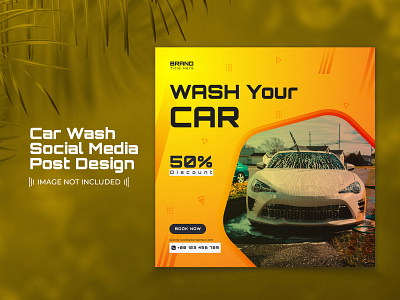 Car Wash Social Media Post Template Design car eps service