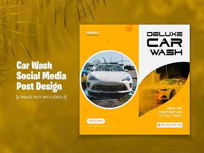 Car Wash Social Media Post Template Design bunner