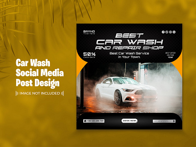 Car Wash Social Media Post Template Design