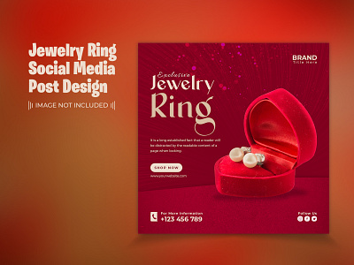 Jewelry Social Media Post Template Design ads packaging post