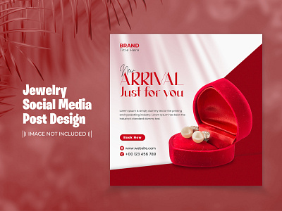 Jewelry Social Media Post Template Design post psd