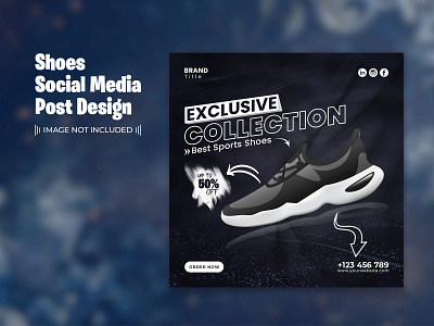 Shoes Social Media Post Template Design shop