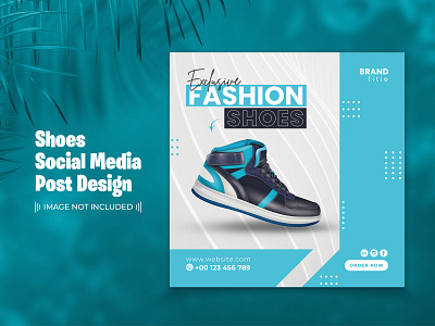 Shoes Social Media Post Template Design sports