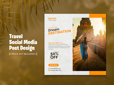 Traveling Social Media Post Template Design