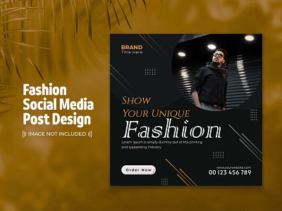 Fashion Social Media Post Template Design discount