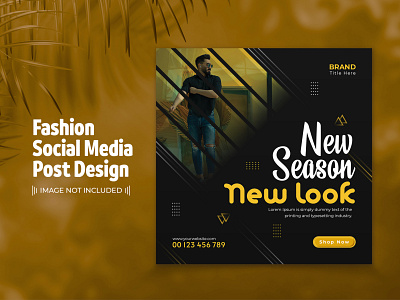 Fashion Social Media Post Template Design discount