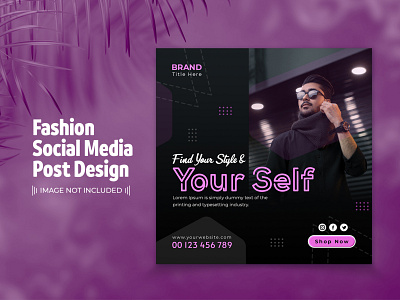 Fashion Social Media Post Template Design discount