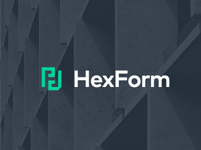 HexForm - Logo Concept brand branding building concept concrete construction for sale form forming freelance function hard hat hex hexform logo logodesign logotype structure