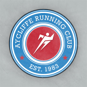Aycliffe Running Club - Badge Icon badge blue chris spooner fitness grey illustrator inspire noise photoshop red retro running spoon graphics texture vector vintage