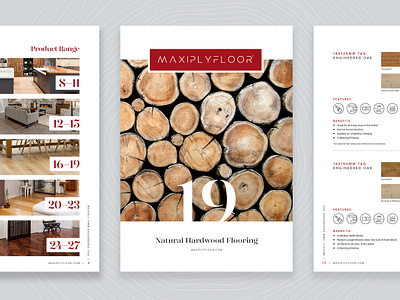 Flooring Collection - Brochure 2019 brand branding brochure brochure layout design flooring interior logo logs natural oak nature print design print designer tree wood