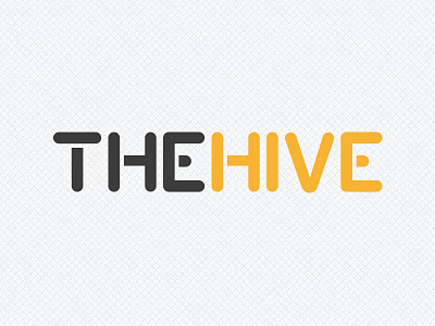 The Hive - Logo Concept bee bold branding grey h hive logo mark solid strong the hive type typography yellow