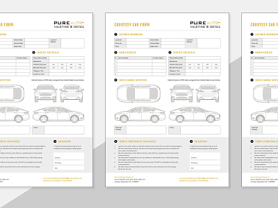 PDF Form Design - Car Valeting car design designer detail detailing form freelance iconography illustration print uk